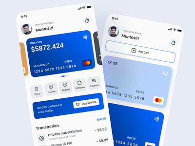 e-wallet app animation bertobaseit branding download kit ewallet app minimal online banking app ui ui kit uiux design ux wallet app