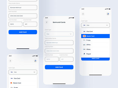 Add card online banking add card animation app kit bertobaseit branding design design kit minimal minimal uii online baking ui ui kit uiux design ux