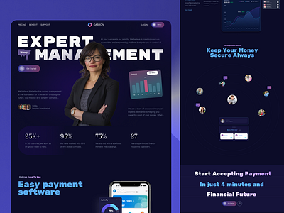 Expert money Management webesite 3d animation bank branding design finance finance service financial fintech graphic design illustration landingpage management motion graphics product design saas saas webesite ui uiux webesite