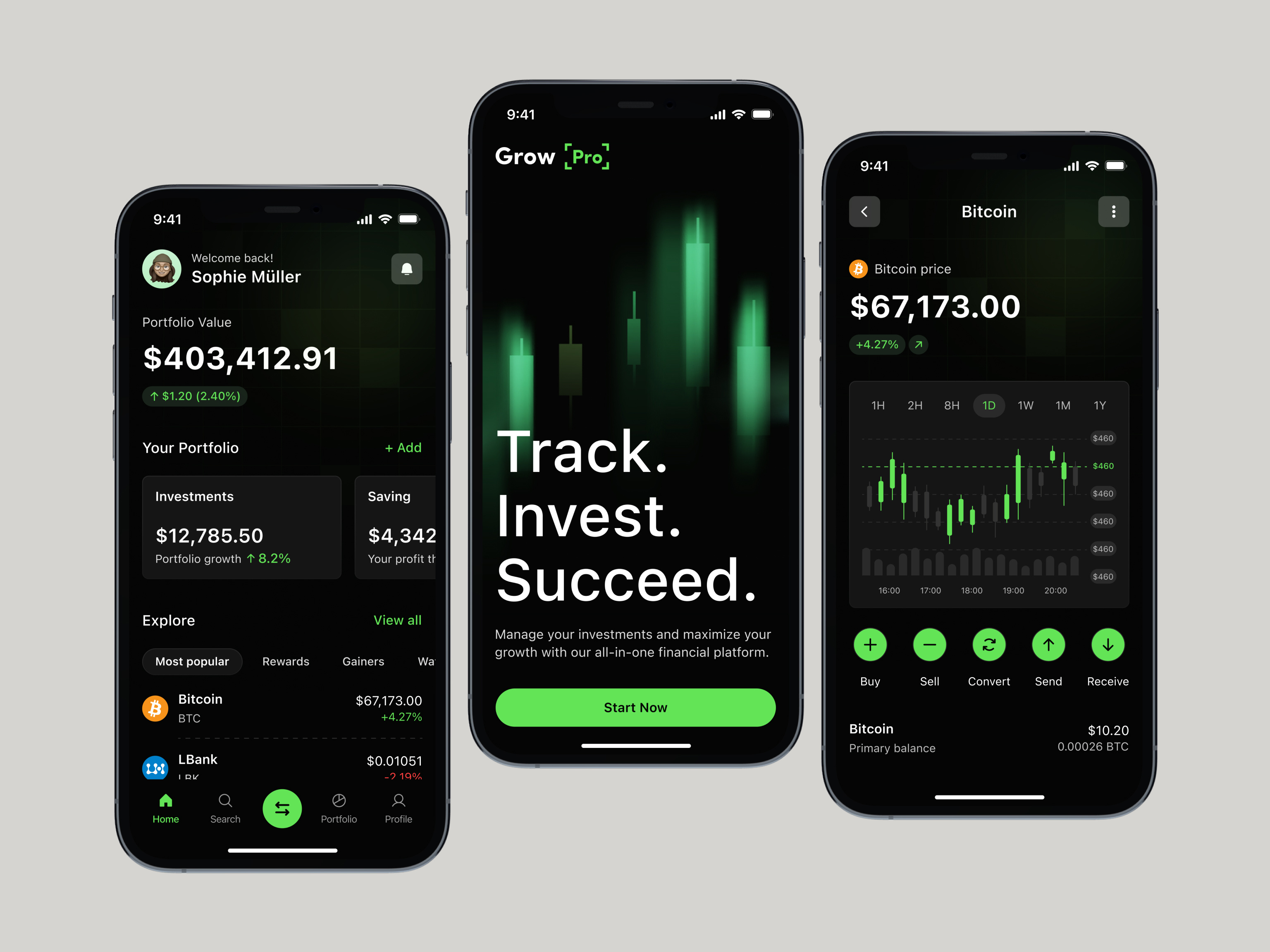 Micro-Investment App – Investing Made Simple appdesign crypto design financial fintech intuitive interface investing investment microinvestments minimal mobile stocks ui userfriendly uxui webdesign