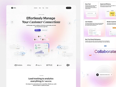 AI Saas Landing Exploration ai b2b dashboard gradient hilf al hilf al digital hr interface landing layout management minimal saas saasai startup trending typography ui ux visual