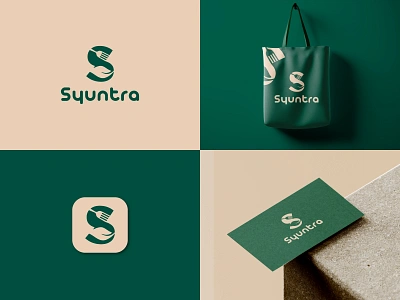 Syuntra logo / Restaurant logo brand brand identity branding cafe design eco icon leaf letter s logo logo design logomultiply logos restaurant s s letter logo s logo spoon x restaurant logo