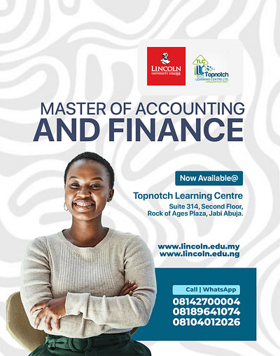 LUC & TLC Master of Accounting & Finance Poster Design graphic design poster design