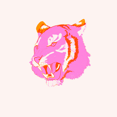 Pink Tiger illustration