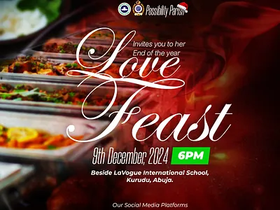 Church Love Feast Flyer Design church flyer flyer design graphic design poster design