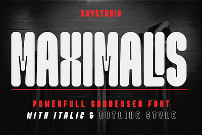 Maximalis - Powerful Condensed Font bold font branding branding font condensed font display font header font headline font high font higher font logo font modern font sans font sans serif sans serif typeface strong font typeface