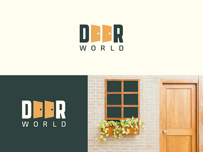 Door World brand identity brand visual branding conceptual door home icon logo logo branding logo design