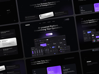 FOODX- Food inventory website animation dark mode design food inventory food website foodx website graphic design inspiration landing page minimal website modern website motion graphics product design ui ui design uidesign uiux website