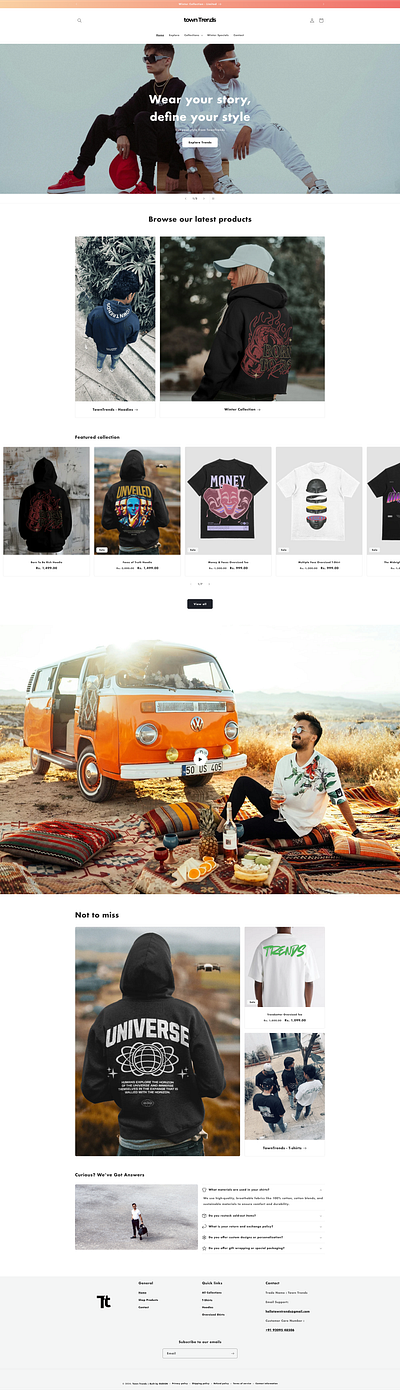 E-Commerce Cloths landing page ecommerce landing page ui