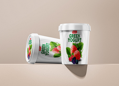 Greek Yogurt Packaging Design 3d brand identity branding food packaging design graphic design greek yogurt ice cream ice cream label ice cream label design ice cream packaging illustration label design label designer logo package design product label product packaging visual identity yogurt label yogurt packaging