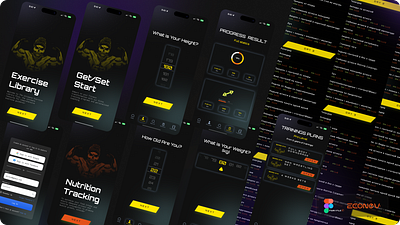 🏋️‍♀️ Beard GYM App by econev app beard branding design econev evgheniiconev figma graphic design gym illustration ios lizzardlab logo ui ux vector