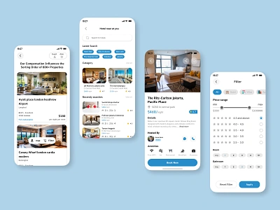 Hotel Booking Mobile App dashboard figma logo mobiledesign responsive design screenshot ui uiux ux