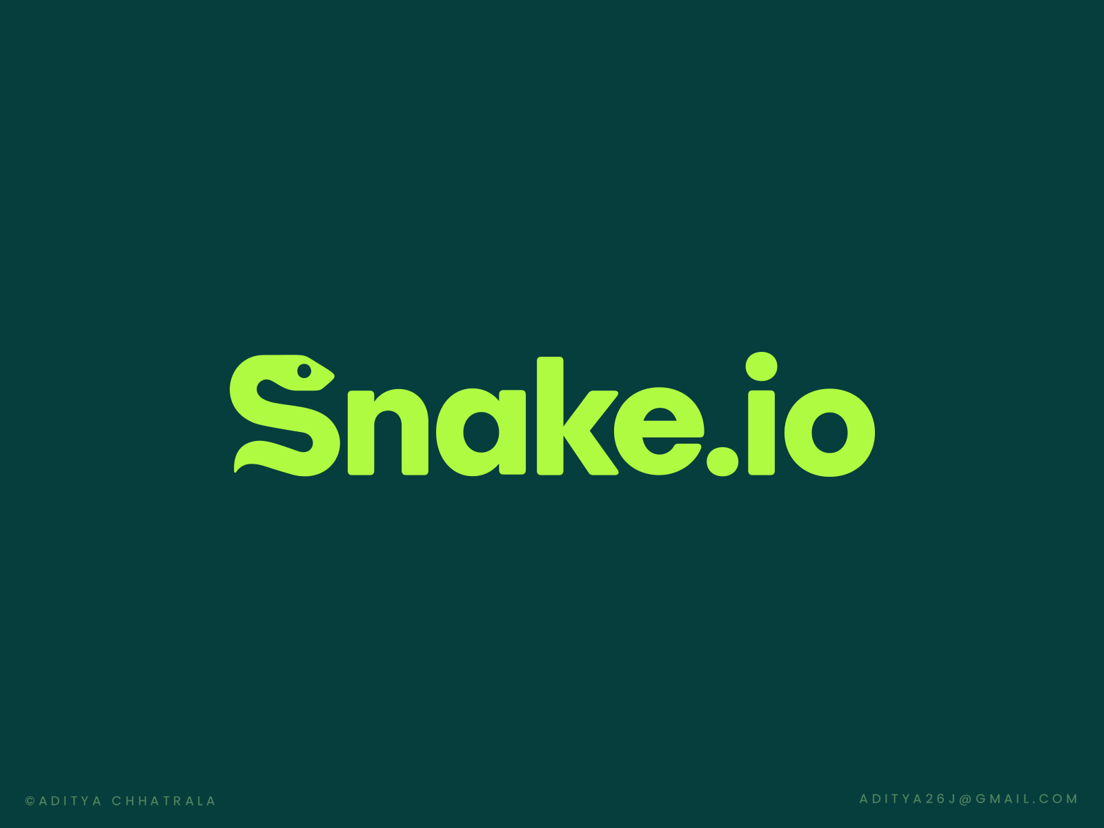 Snake.io - Game logo design, Wordmark, Logotype, Snake. by Aditya
