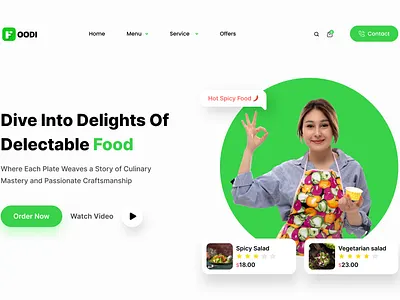 Online Food Website 3d animation logo motion graphics ui