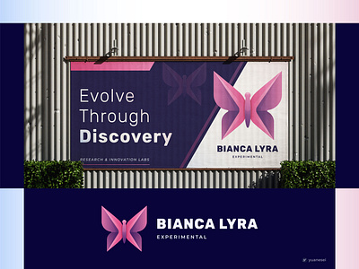 BIANCA LYRA Research & Innovation Labs Logo Design branding butterflies butterfly butterfly logo clever smart colorful logo experimental freedom gradient logo icon identity innovation labs logo logo design logo designer nature research ui ux unique creative