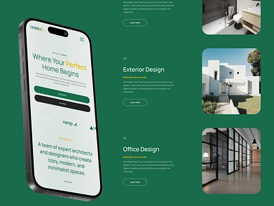 Olerra - Minimalist Architecture for Modern Living 🌿🏡 app branding typography ui