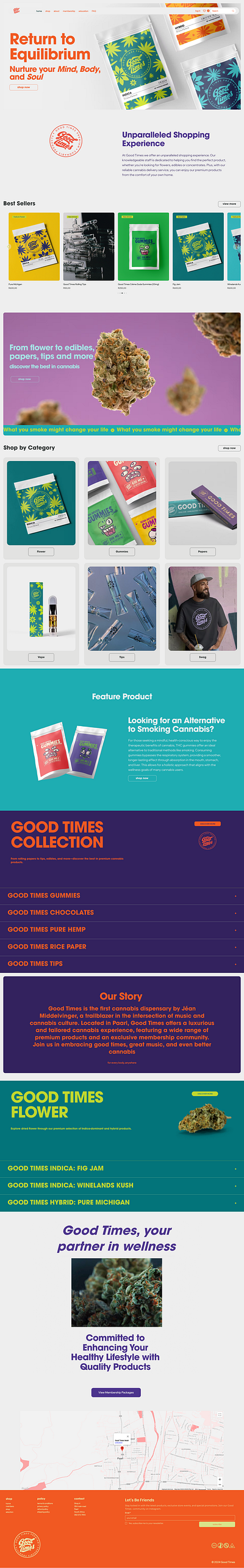 Good Times E-Commerce Website Design bolddesign brand identity design branding design digitalexperience e commerce website ecommercedesign graphic design logo modernecommerce onlineshopping ui userexperience ux visualidentity webdesigninspiration website design