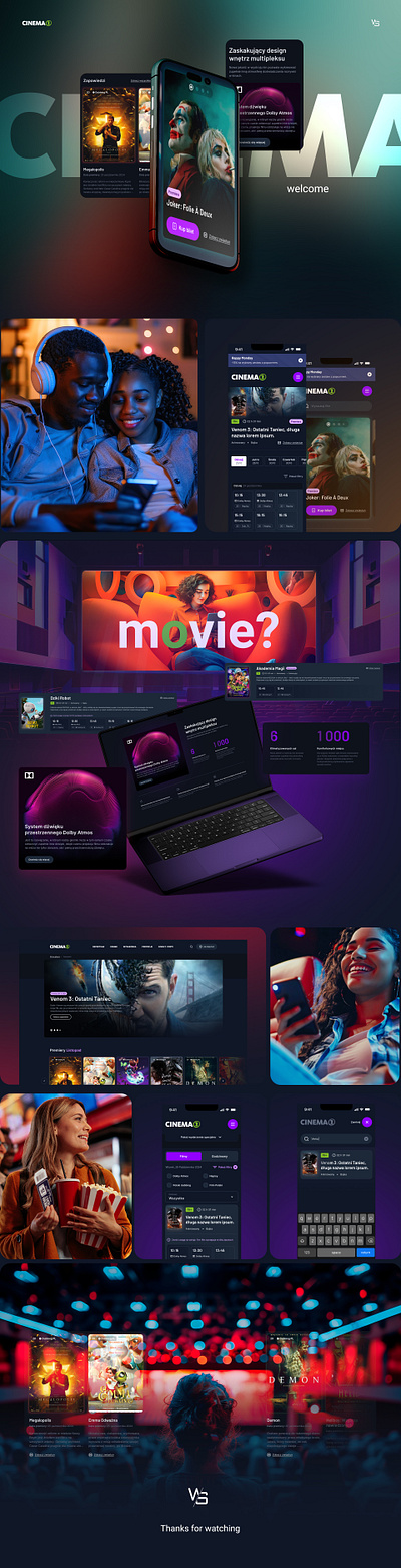 CINEMA1 animation graphic design ui