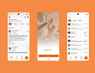 RimJhim: Your Hub to Connect, Explore, and Engage app design branding figma ui user experience user interface