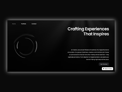 Creat.io branding design framer portfolio ui ux web design website