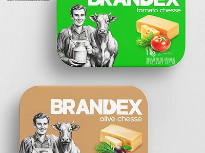 Brandex Gourmet Cheese Packaging Mockup premium packaging template