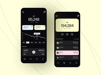 Crypto Wallet App app design bitcoin blockchain crypto app crypto banking crypto wallet crypto wallet app cryptocurrency exchange ethereum fintech app mobile app mobile app design online banking payment app saas trading