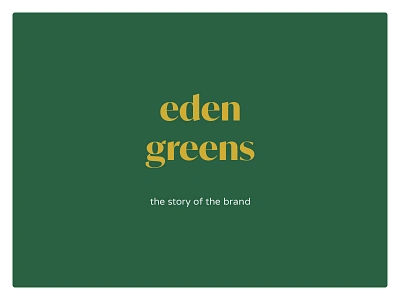 Visual Branding - Eden Greens branding clean design graphic design illustration logo minimalist motion graphics ui web