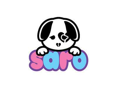 Saro branding character dog graphic design illustration logo mascot vector