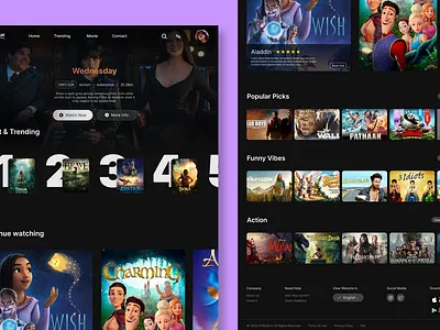 "XStream UI – Redefining the Streaming Experience" appconcept appinterface bingewatching cleandesign contentfocus creativedesign customui darkthemedesign homepagedesign interactiveui intuitivedesign modernui movieplatform moviestreaming movieui streamingapp trendingmovies uiuxdesign userexperience webappdesign