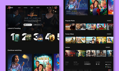 "XStream UI – Redefining the Streaming Experience" appconcept appinterface bingewatching cleandesign contentfocus creativedesign customui darkthemedesign homepagedesign interactiveui intuitivedesign modernui movieplatform moviestreaming movieui streamingapp trendingmovies uiuxdesign userexperience webappdesign
