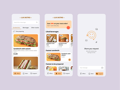 Food app mobile UX/UI design app branding design graphic design interaction logo mobile ui ux