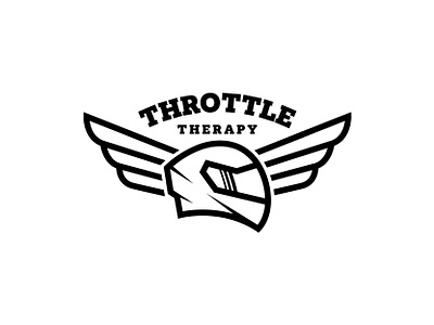 throttle therapy apparel automotive biker brand branding clothing brand driver logo helmat logo design mark mechanic motorcycle motorsports race logo racing retro sports logo streetwear logo vintage wings