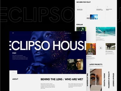 Eclipso House - Production House Landing Page creativeagency design homepage landing page productionhouse ui uidesign uiux uxinspiration website