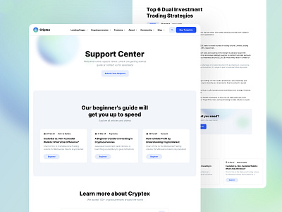 No-code Support Center HTML template created with Framer article bitcoin blockchain blog center crypto defi fintech framer help help center html template no code template support web3 website template