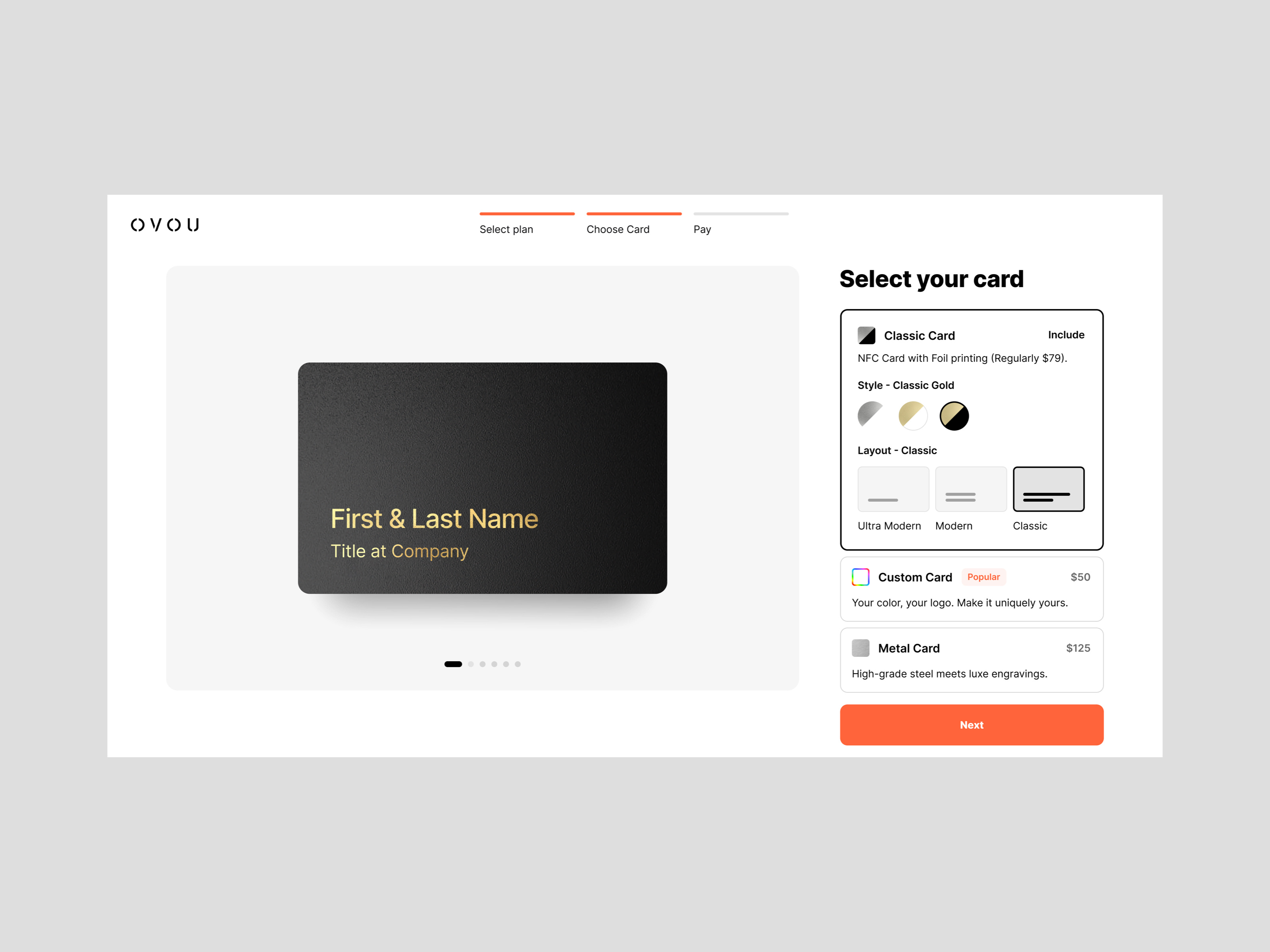 NFC card Customizer. Configurator. Custom Digital Business Cards card customizer cardcustomizer cards choose model configurator corporate profile custom customization customize customizer metal card minimalism mobile ui nfc card nfc card customizer profile card select card share contact uidesign vcard