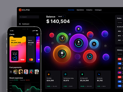 Eclipse UI kit for Figma 3d ai animation chart code dashboard dataviz design desktop dev graphic design illustration infographic it motion graphics statistic tech template ui ux