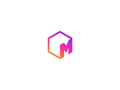 M Box 3d a b c d e f g h i j k l m n brand branding extrude geometry hexagon icon illustration letter logo mark modern modular monogram o p q r s t u v w x y z room space square technology