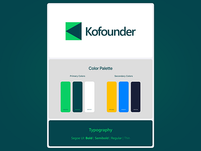 Kofounder Brand Design brand design brand manual branding