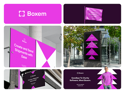 Boxem Direction 8 amazon branding branding and identity clean design dribbble drop shipping graphic design identity logo logo design minimal modern modern visual identity pattern pink poster tech visual design visual identity