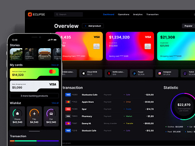 Eclipse - Figma dashboard UI kit for data design web apps 3d animation branding chart dashboard dataviz design desktop graphic design illustration infographic logo motion graphics statistic template ui