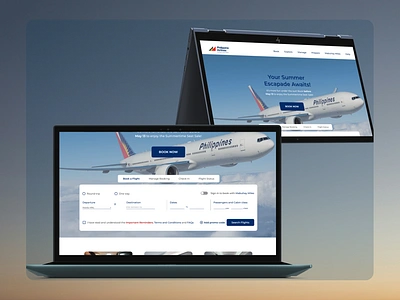 Philippine Airlines website redesign - Home Screen design figma graphic design landing page ui ux