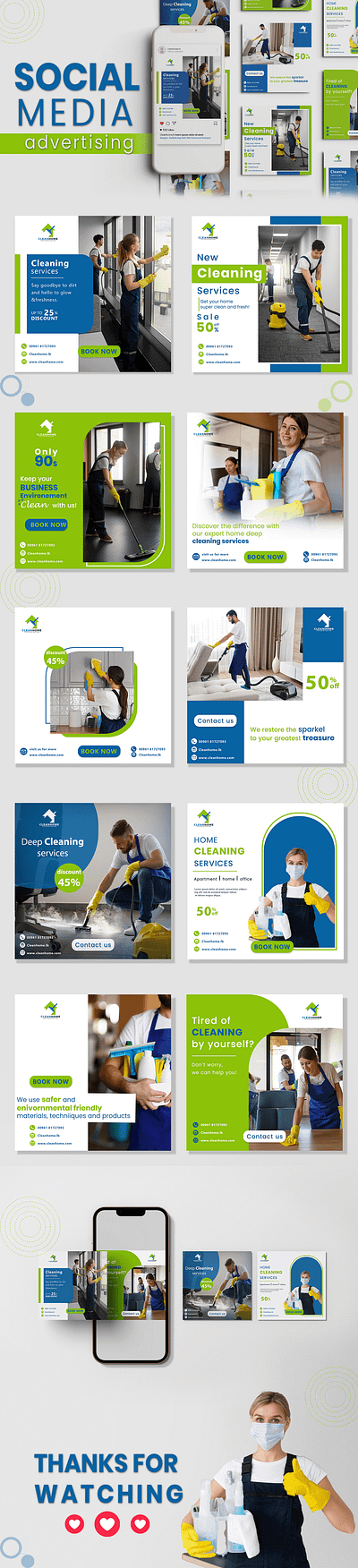 Social Media Ad. Cleaning Services branding design graphic design instagram