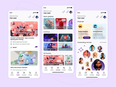 Event Mobile app branding course event ui ux