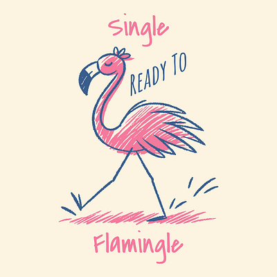 Flamingle animal cartoon flami flaminggo funny kittl kittldesign print on demand t shirt t shirt design