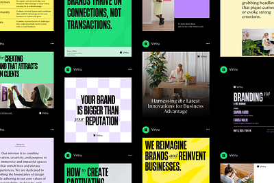 Virtru - Business Social Media Kit bold minimalism branding canva canva template instagram instagram template social media typography ui