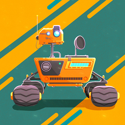 Robot Rover 2d 3d after effects animation design futur logo loop motion design robot