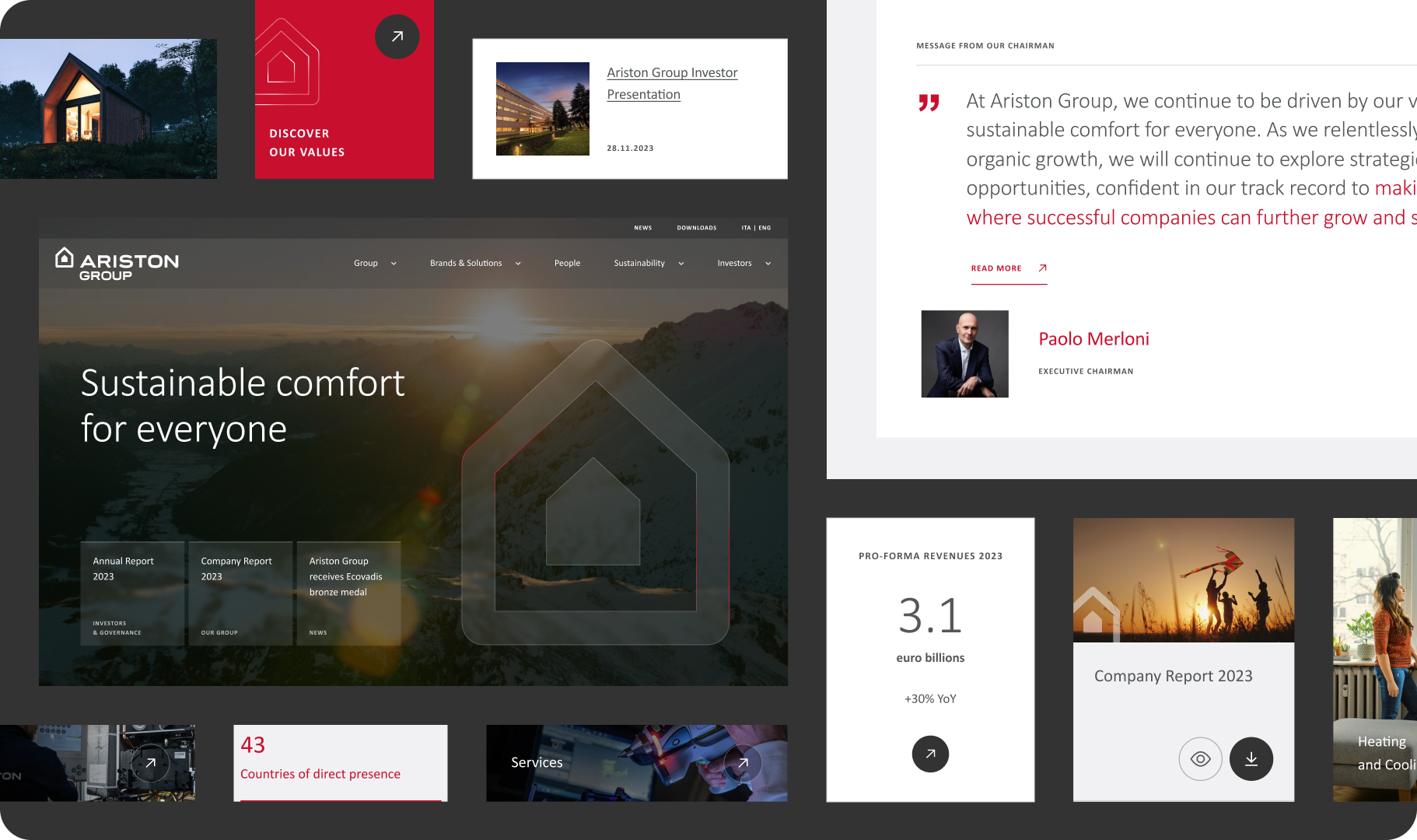 Ariston Group: corporate website corporatedesign corporatehp uidesign