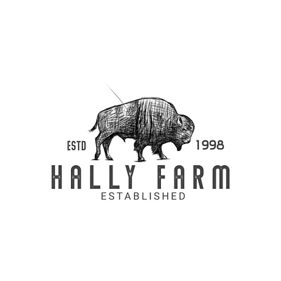 HALLY farm logo agricultur classic logo farm logo graphic design logo vintage logo