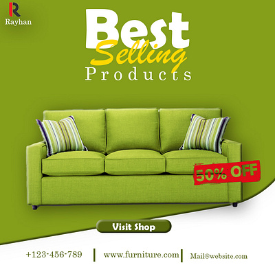 A furniture Banner design banner branding design furniture graphic design logo sofa