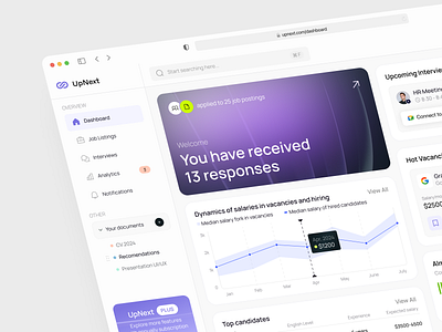 UpNext - Product Design for SaaS HR design graphic design hr interface product saas service startup ui uiux ux web website